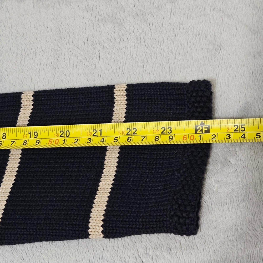 Y2K Casual Corner Navy Star Stripe Knit Sweater Coastal Nautical Old Money Large - Picture 8 of 9